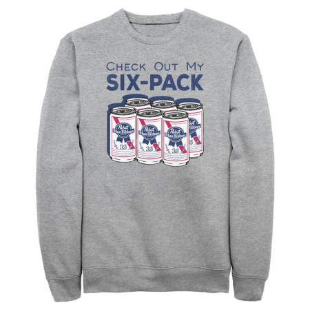 Pabst Blue Ribbon Check Out My Six-Pack Long Sweatshirt - WearYourBeer